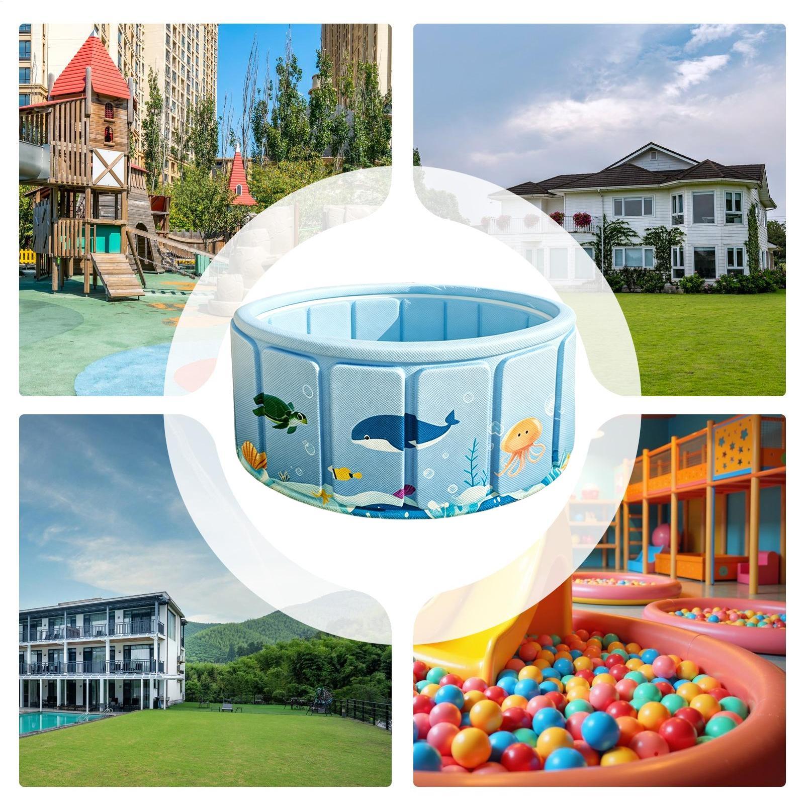 Party Games Kid Friendly - Piscine pliable non gonflable, piscine à