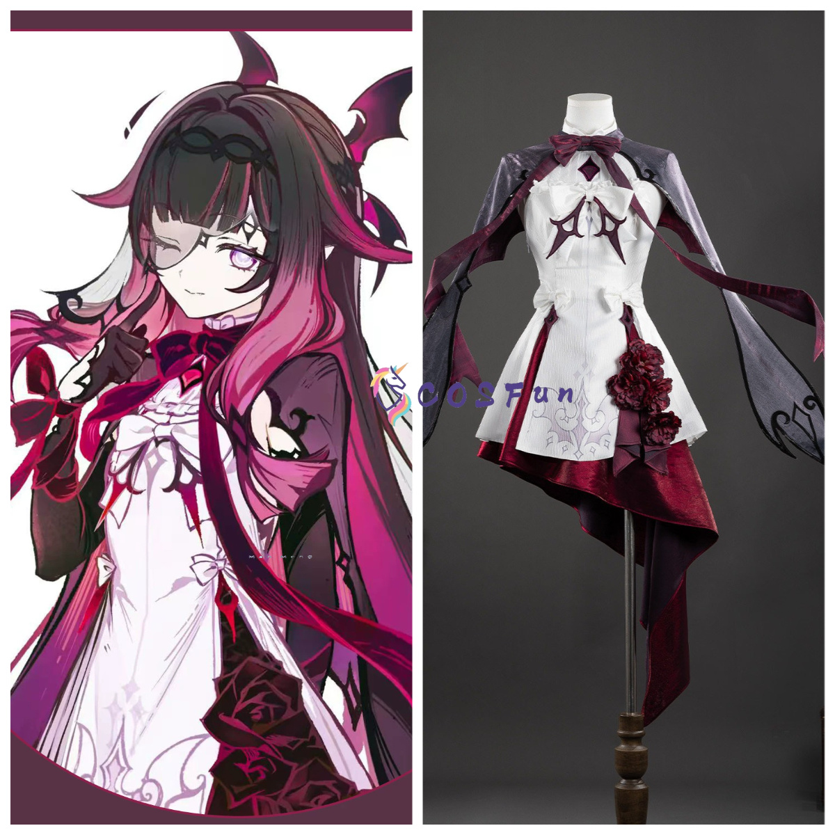 Party Games Girls - Costume de cosplay Columbina de Genshin