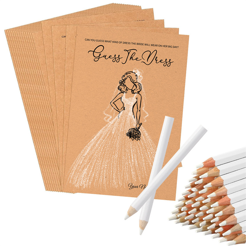 Party Games Bridal Shower - 20 cartes de jeu « Devinez
