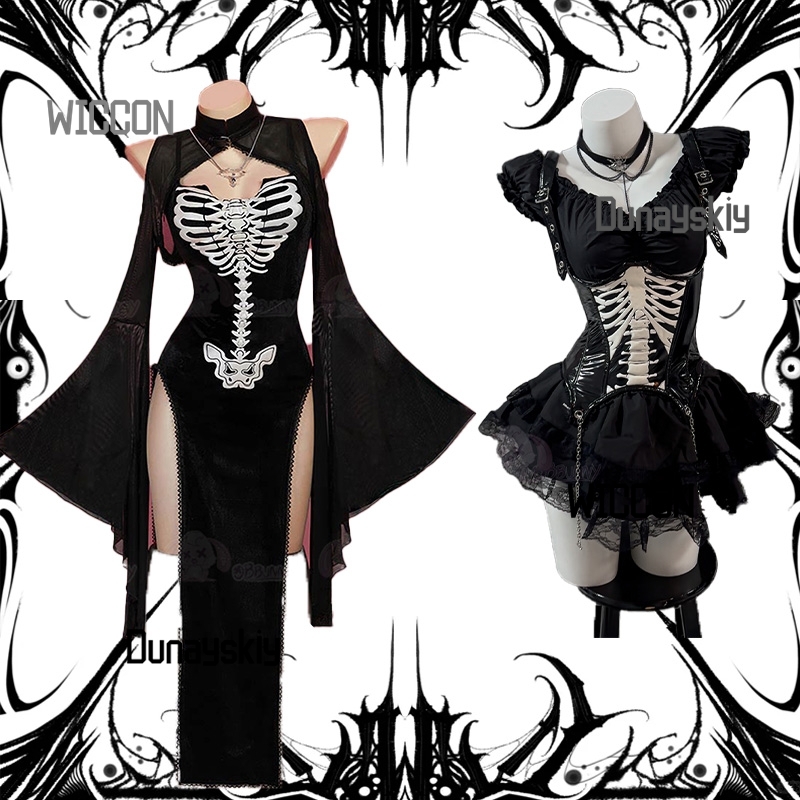 Party Games Steam - Costume de Cosplay gothique pour Halloween,