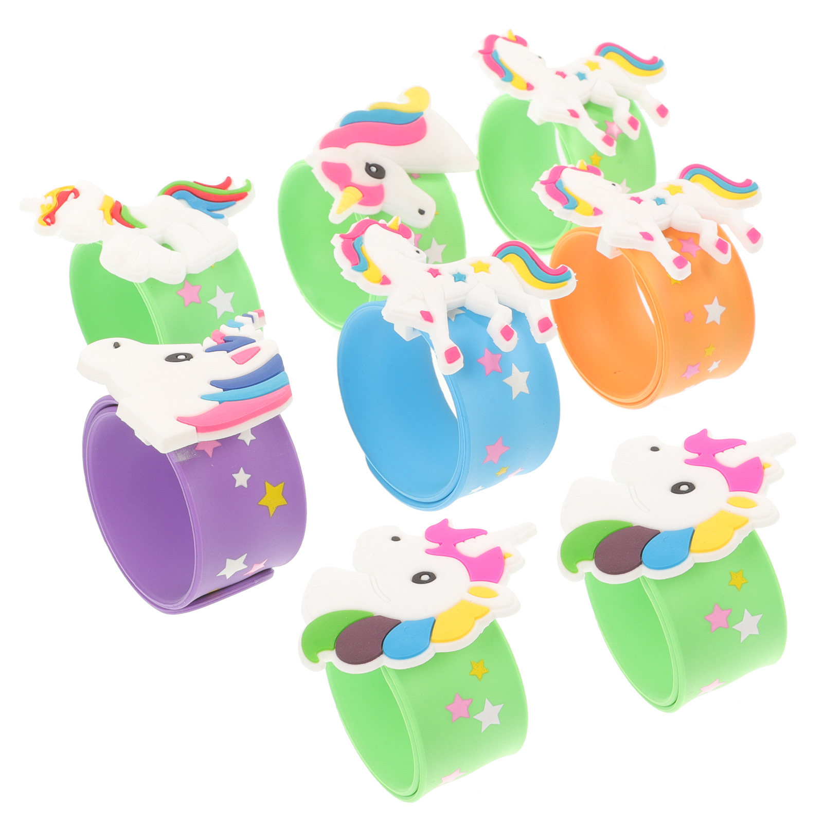Party Games Kid Friendly - 8 Bracelets Licorne en Silicone pour