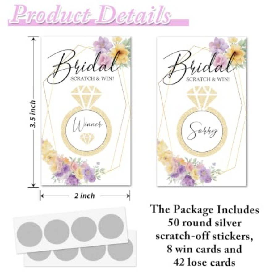 Jeu à gratter pour fête prénup - Party Games Bridal Shower avis et prix