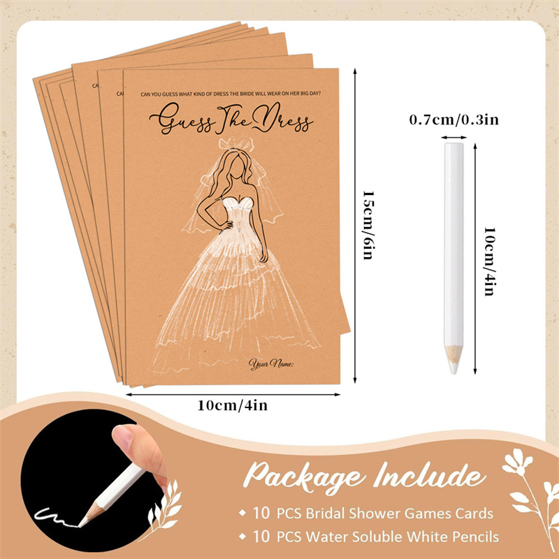 20 cartes de jeu « Devinez » a - Party Games Bridal Shower avis et prix