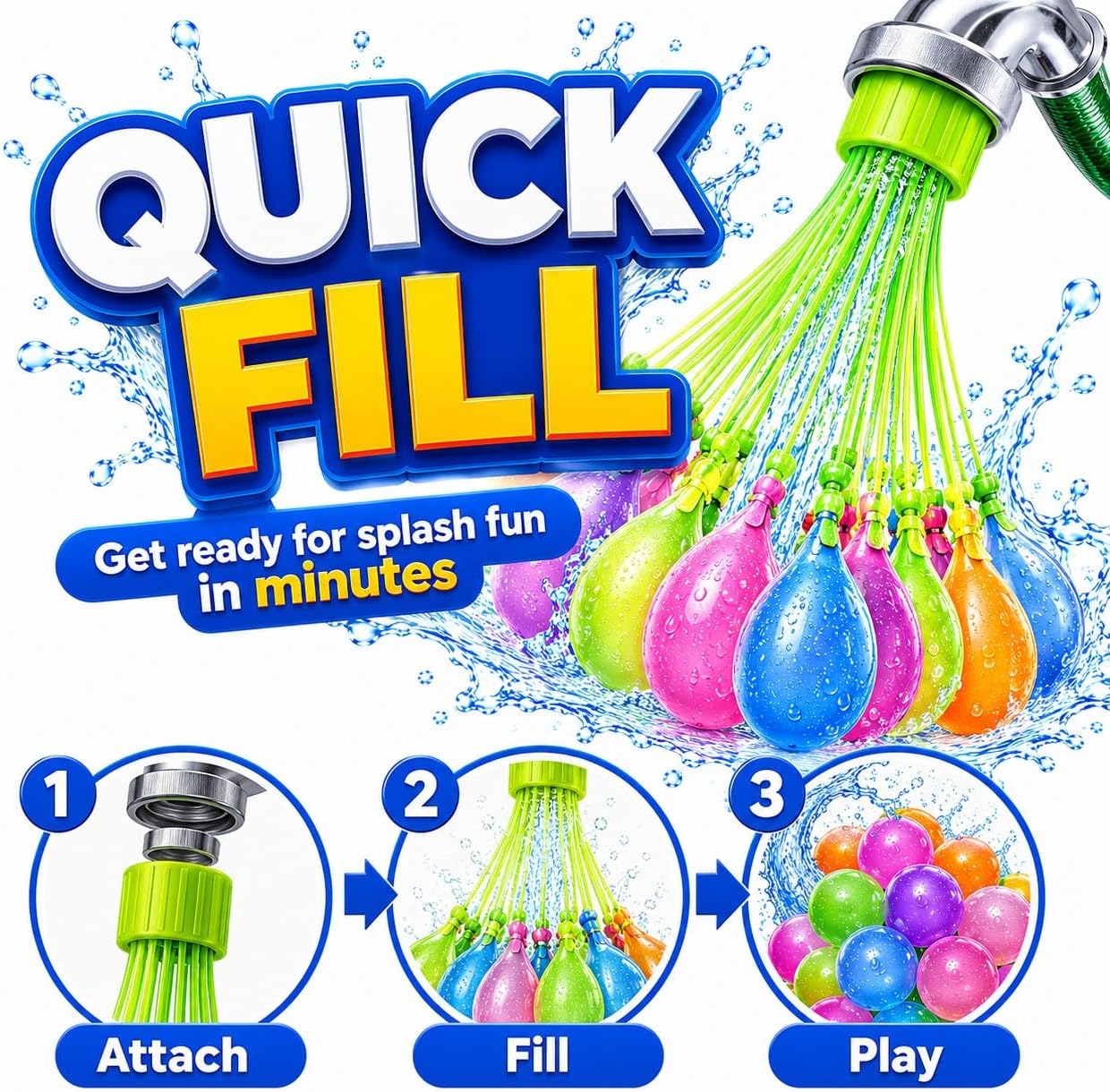 Ballons d'eau à remplissage ra - Quick Games Party avis et prix